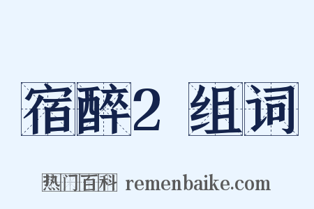 宿醉2组词是什么意思的图片